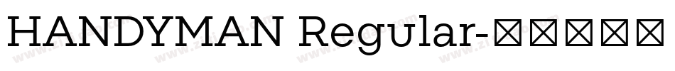 HANDYMAN Regular字体转换